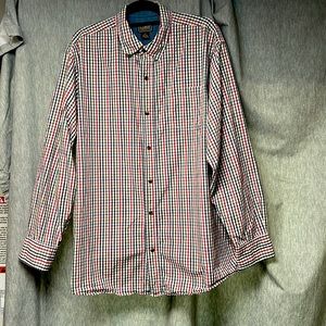 SCHMIDT XLT Extra Large Tall Man Long Sleeve Button Down Casual Shirt